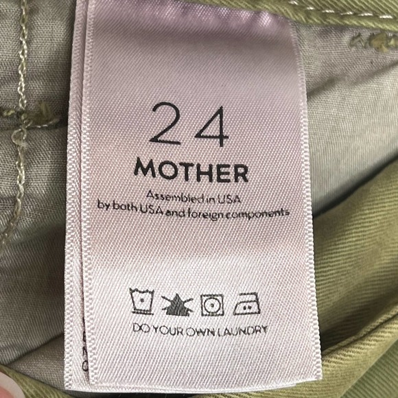 MOTHER DENIM Shaker Prep Fray Fatigue Cropped Pant Stripe Green / Red 24 - Picture 7 of 11